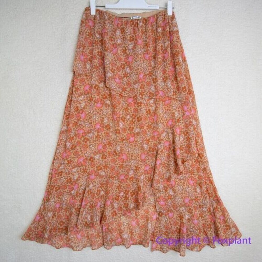 New! Free People Romance Me Floral Print Maxi Half Slip Skirt , size M - Picture 2 of 16